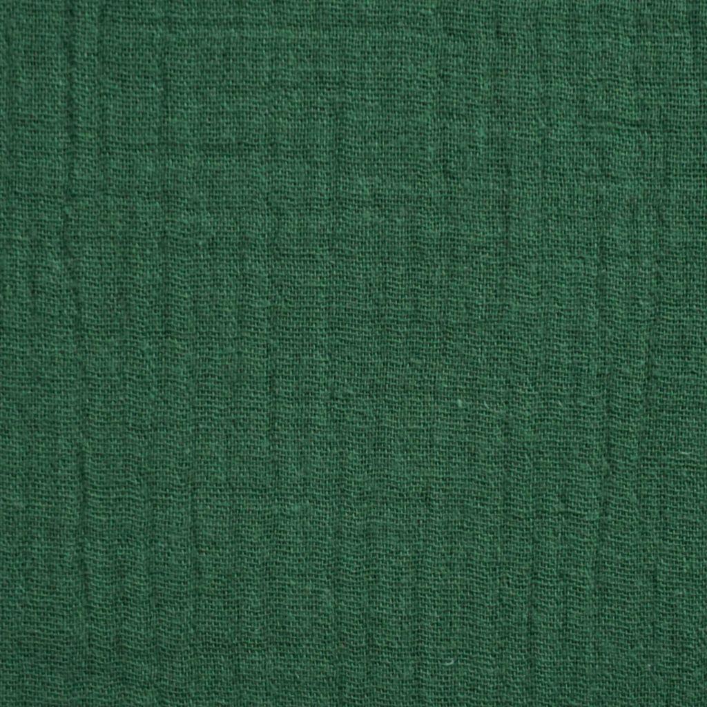 Musselin Double Gauze uni tannengrün
